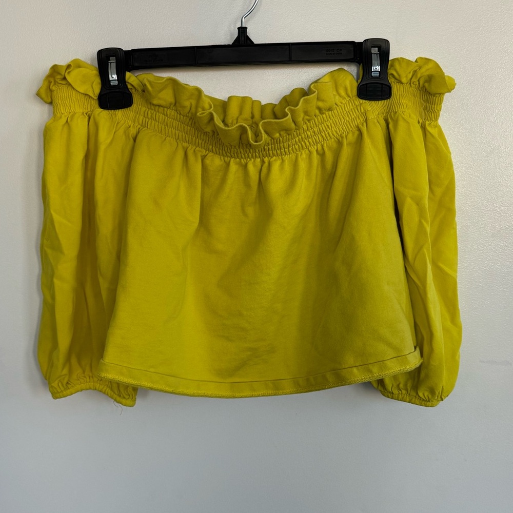 Bright Yellow Ruffled Shirt